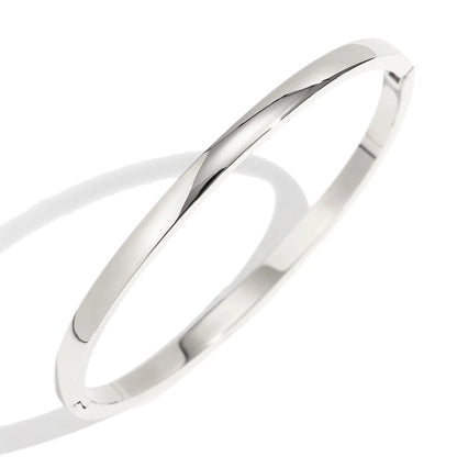 MamacitaSlay 316L Stainless Steel Plain Polished Multiple Sizes Cuff Bangle 18K Gold Plated Waterproof Jewelry For Women  Gift