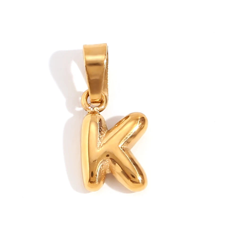 MamacitaSlay Stylish Mini Gold Plated Waterproof 26 Initial Letters Jewelry Pendants Diy Charms For Jewelry Making Dily Jewelry