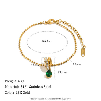 MamacitaSlay 316L Stainless Steel Interlocking Circle CZ Earring Bracelet Necklace 18K Gold Plated Waterproof Women Jewelry Set