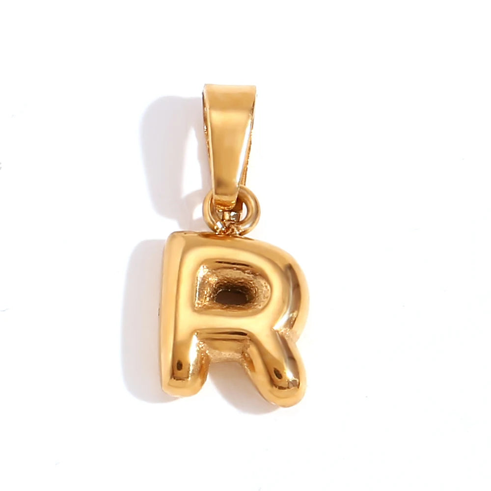 MamacitaSlay Stylish Mini Gold Plated Waterproof 26 Initial Letters Jewelry Pendants Diy Charms For Jewelry Making Dily Jewelry
