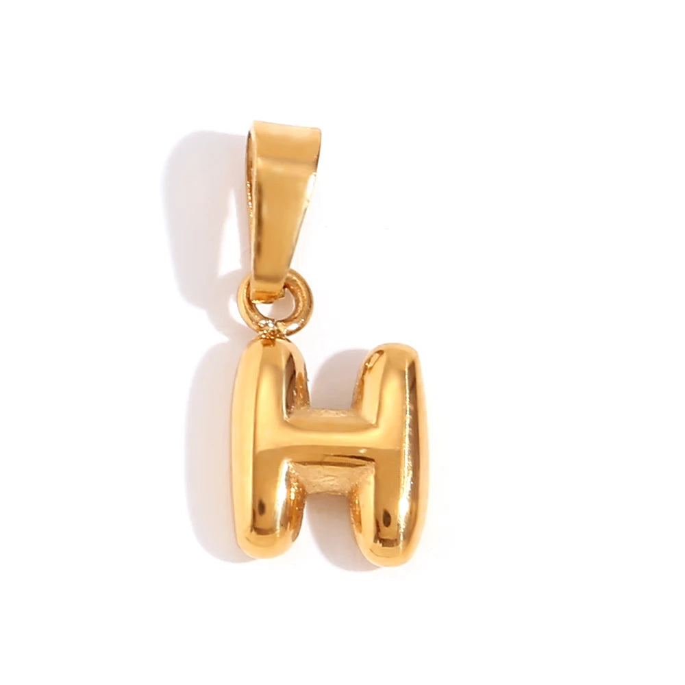 MamacitaSlay Stylish Mini Gold Plated Waterproof 26 Initial Letters Jewelry Pendants Diy Charms For Jewelry Making Dily Jewelry