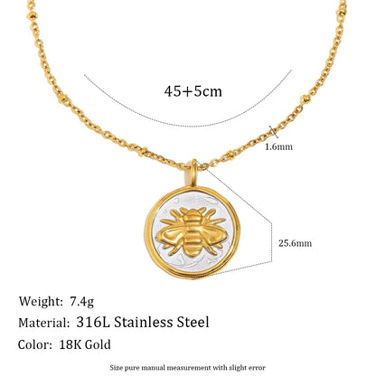 MamacitaSlay 316L Stainless Steel Star Moon Heart Insect Necklace Party Waterproof Neck Jewelry Women's Charm Necklace 2025 Gift