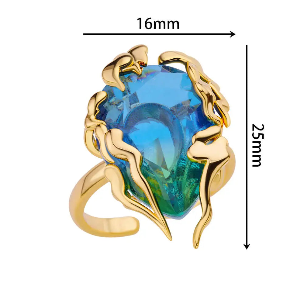 Zircon Flame Drop Ring for Women