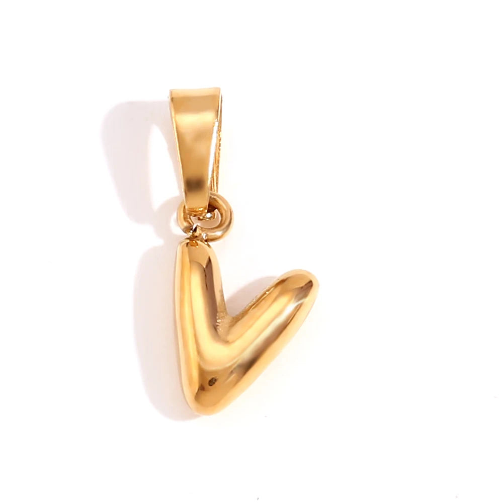 MamacitaSlay Stylish Mini Gold Plated Waterproof 26 Initial Letters Jewelry Pendants Diy Charms For Jewelry Making Dily Jewelry