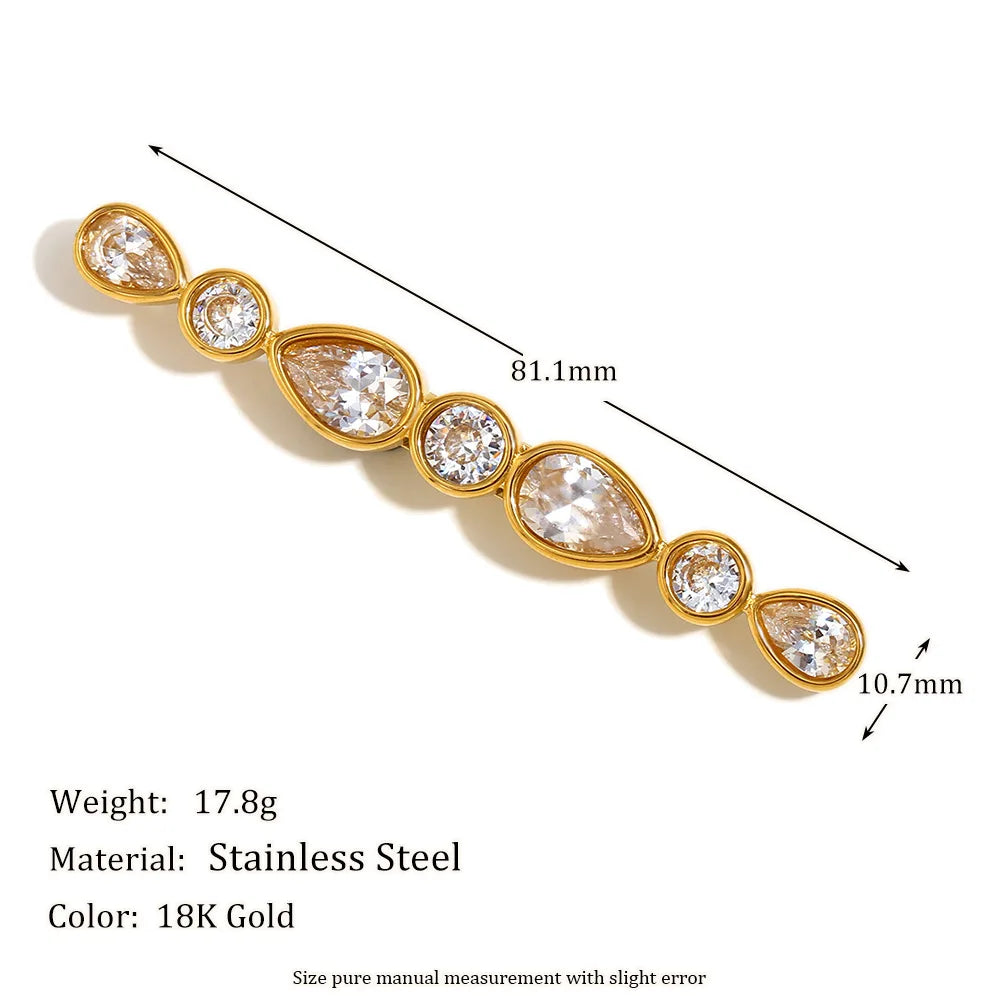 MamacitaSlay Unique 18K Gold Plated Zircon Wine Glass Leopard Brooch Banquet Waterproof Jewelry Women's High Quality Jewelry