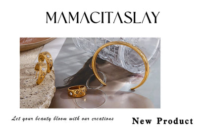 MamacitaSlay Stainless Steel 18K Gold Plated Sun Moon Stars Ring 2025 New Design Waterproof Jewelry Women's Charm Finger Jewelry