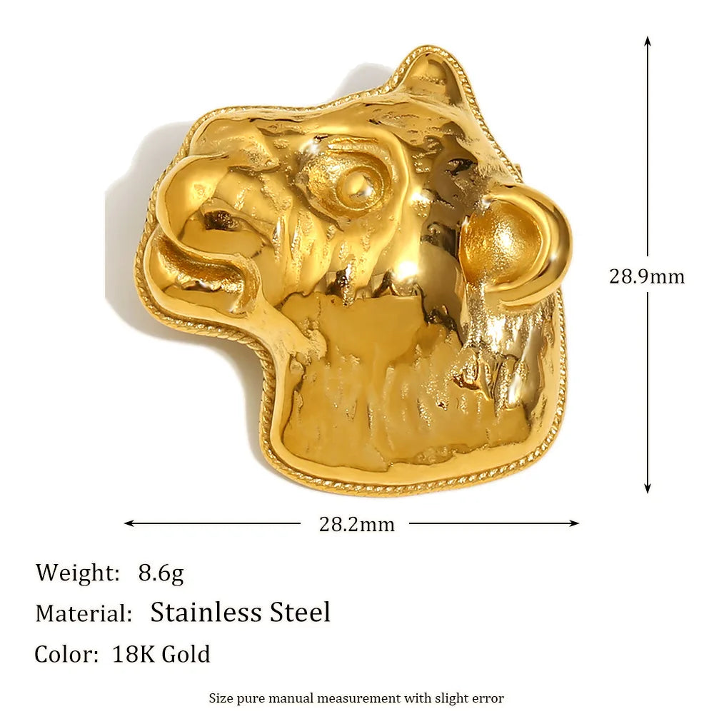 MamacitaSlay Unique 18K Gold Plated Zircon Wine Glass Leopard Brooch Banquet Waterproof Jewelry Women's High Quality Jewelry