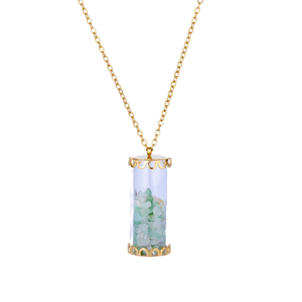 Stainless Steel Wishing Bottle Pendent Necklaces Charm Trendy Necklaces Waterproof