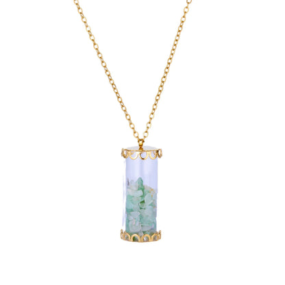 Stainless Steel Wishing Bottle Pendent Necklaces Charm Trendy Necklaces Waterproof