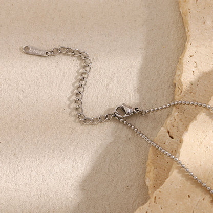 MamacitaSlay Unique 316L Stainless Steel Round Bead Chain Necklace Party Trend Waterproof Jewelry For Women's Neck Jewelry Gift