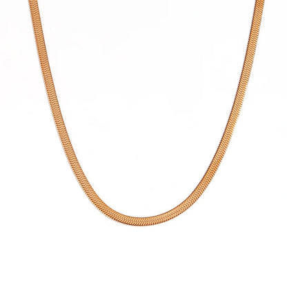 MamacitaSlay Water Wave Chain Snake Chain Women's 316L Stainless Steel Necklace Bracelets Belly Chain Various Styles Jewelry