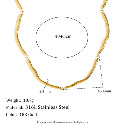 MamacitaSlay Classic 316L Stainless Steel Irregular Necklace Party Waterproof Jewelry Unique Cool Neck Jewelry Neutral Necklace