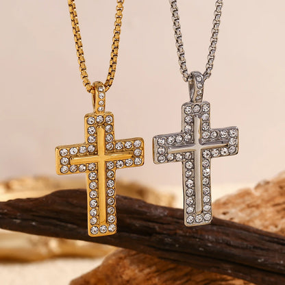 MamacitaSlay Trendy Cross Pendant Necklace Design Waterproof Neck Jewelry Design Waterproof Neck Jewelry Neutral Statement Gift