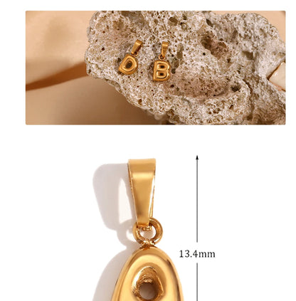 MamacitaSlay Stylish Mini Gold Plated Waterproof 26 Initial Letters Jewelry Pendants Diy Charms For Jewelry Making Dily Jewelry