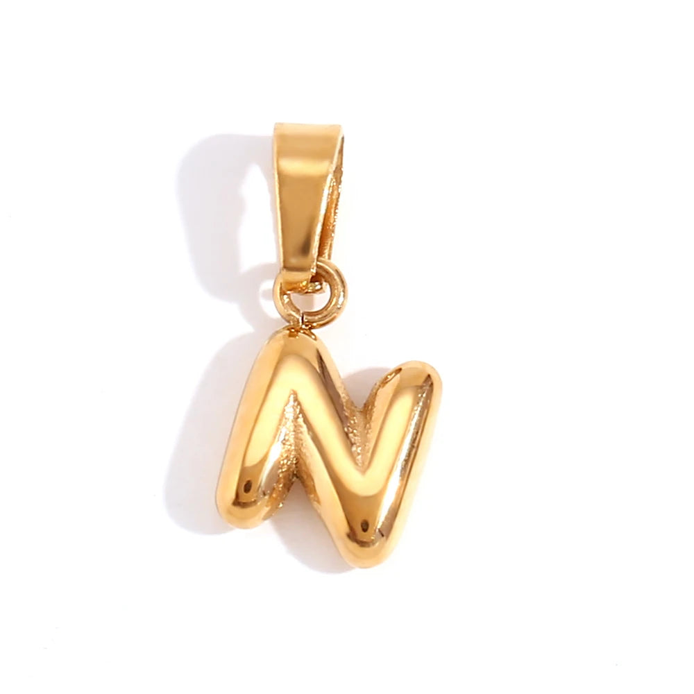 MamacitaSlay Stylish Mini Gold Plated Waterproof 26 Initial Letters Jewelry Pendants Diy Charms For Jewelry Making Dily Jewelry