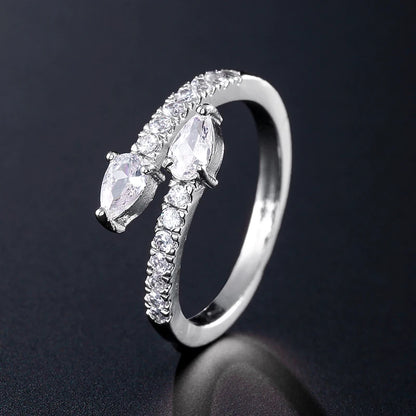 Zircon Studded Nail Wrap Ring