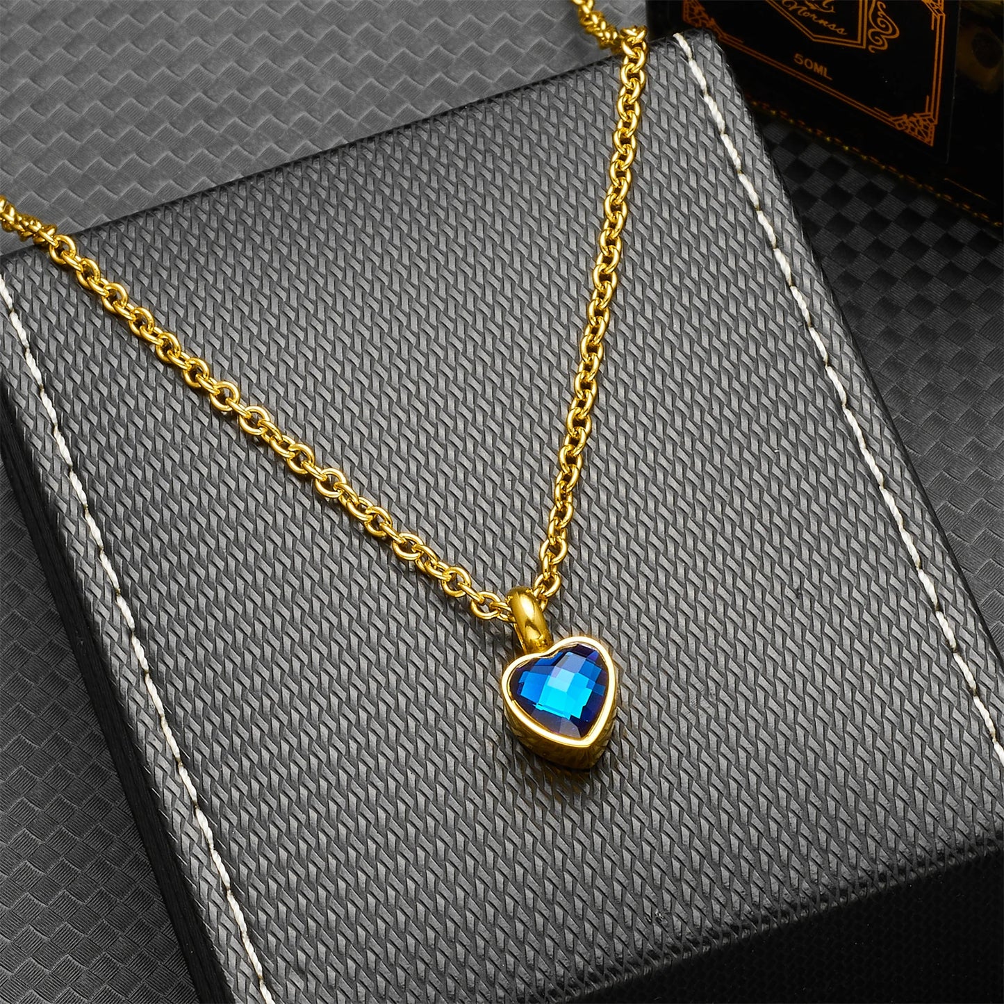Heart Birthstone Memorial Necklace