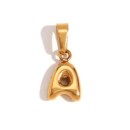 MamacitaSlay Stylish Mini Gold Plated Waterproof 26 Initial Letters Jewelry Pendants Diy Charms For Jewelry Making Dily Jewelry