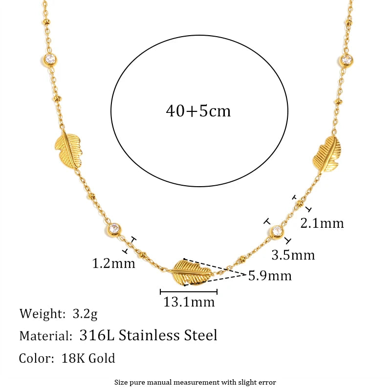 MamacitaSlay 316L Stainless Steel Zircon Flower Stackable Necklace Party Waterproof Neck Jewelry Women's Elegant Necklace Gift