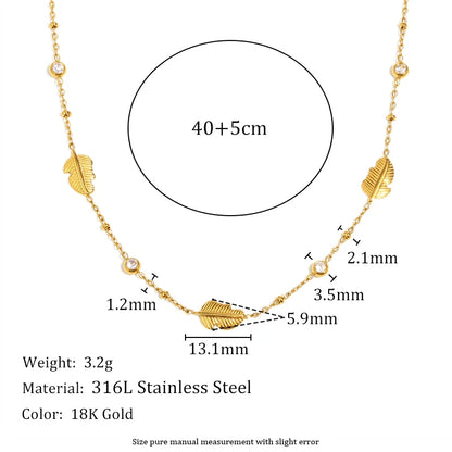 MamacitaSlay 316L Stainless Steel Zircon Flower Stackable Necklace Party Waterproof Neck Jewelry Women's Elegant Necklace Gift
