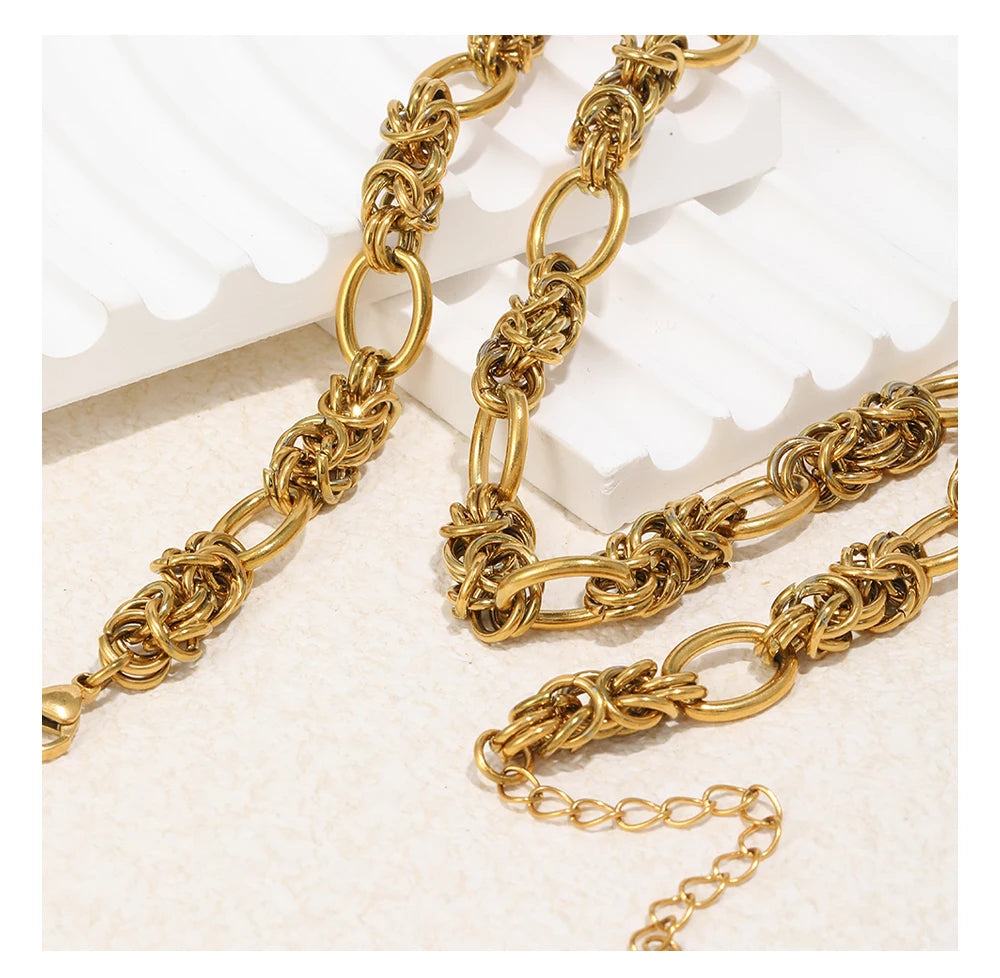 MamacitaSlay 316L Stainless Steel Creative Chain Necklace 18K Gold Plated Waterproof Jewelry Hip Hop Unique Necklace 2026 Gift