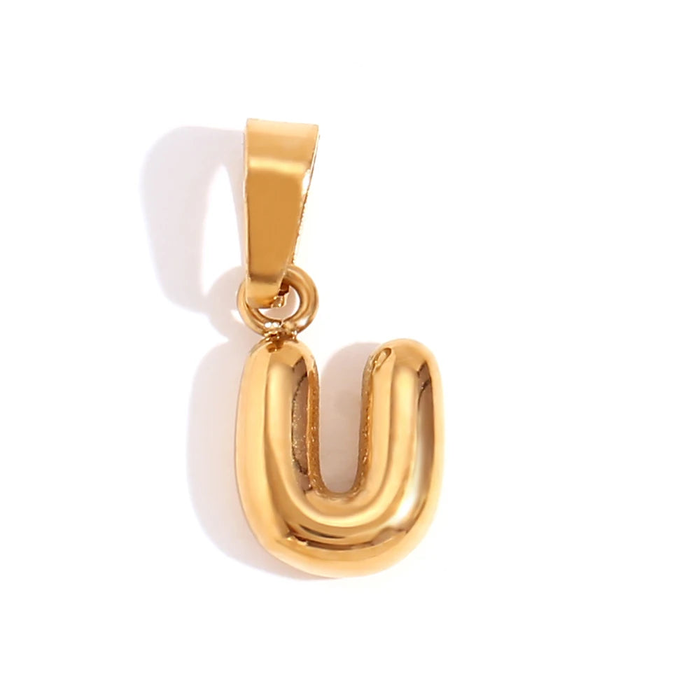 MamacitaSlay Stylish Mini Gold Plated Waterproof 26 Initial Letters Jewelry Pendants Diy Charms For Jewelry Making Dily Jewelry