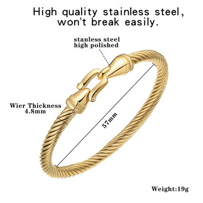 Roman Numeral Bangle with Hook Clasp