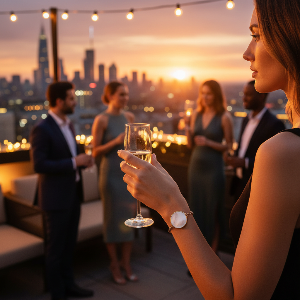 Chic Mother of Pearl Locket Bracelet