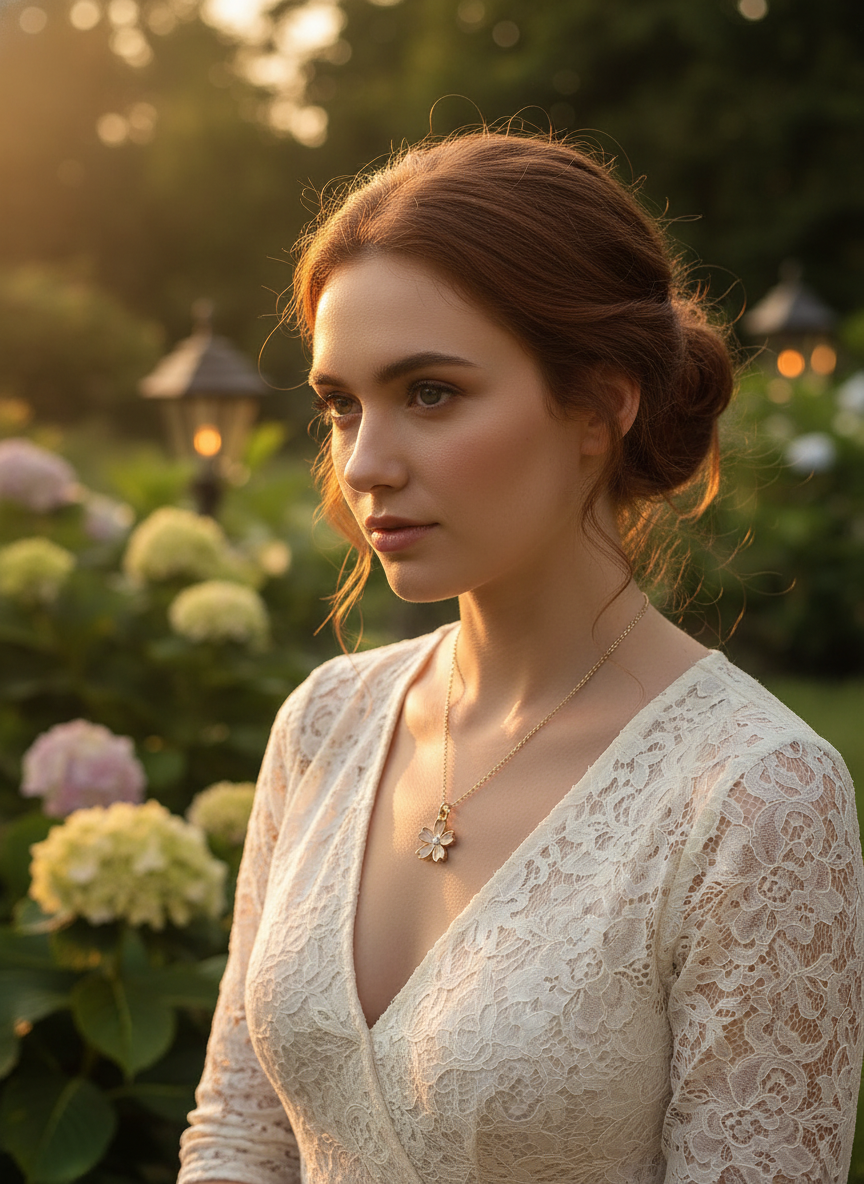 Blooming Crystal Flower Necklace