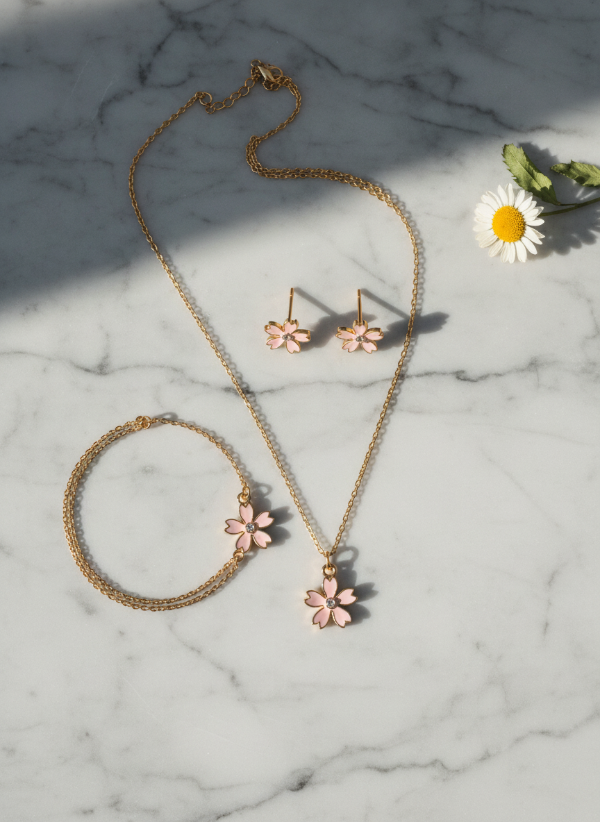 Blooming Crystal Flower Necklace