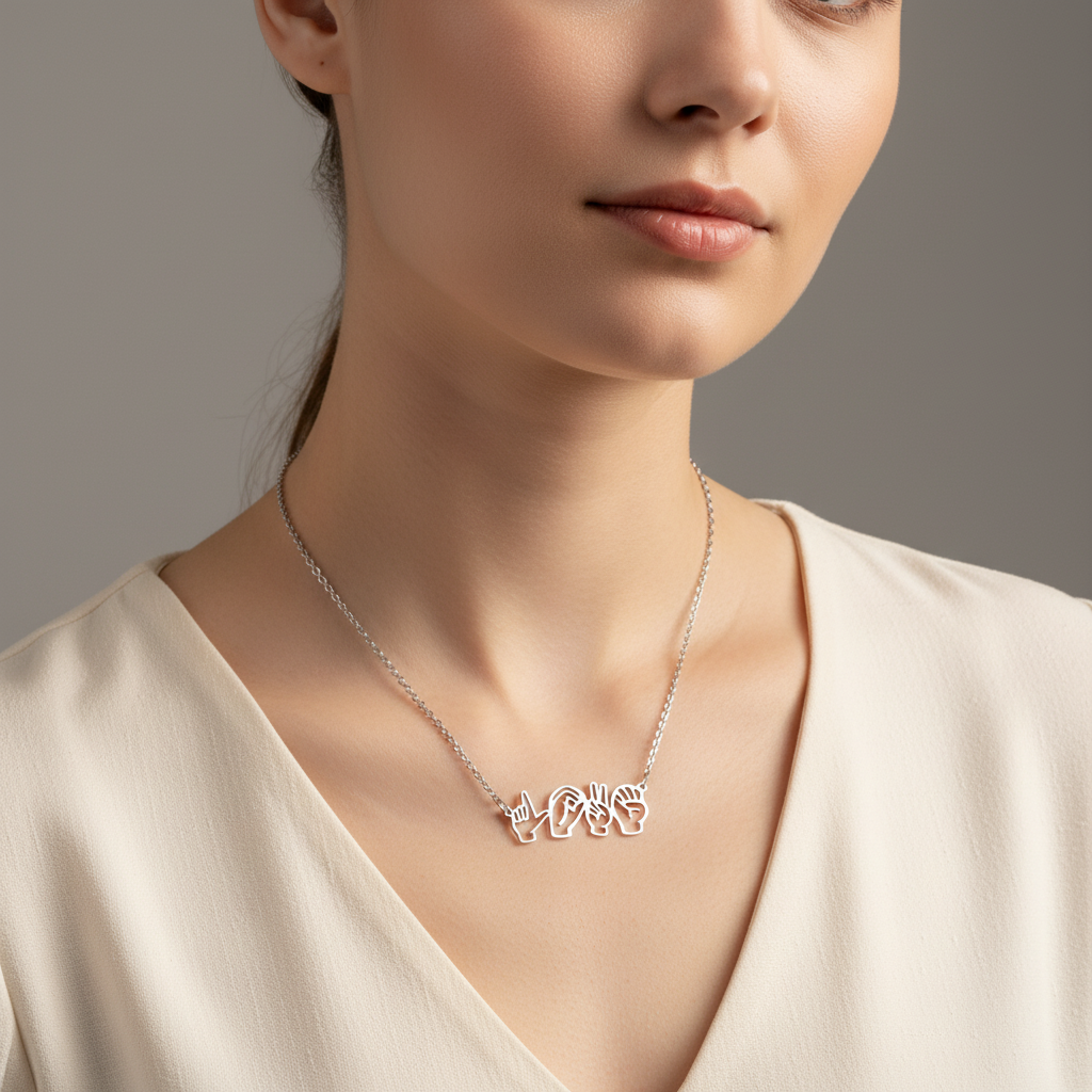 Personalized ASL Necklace