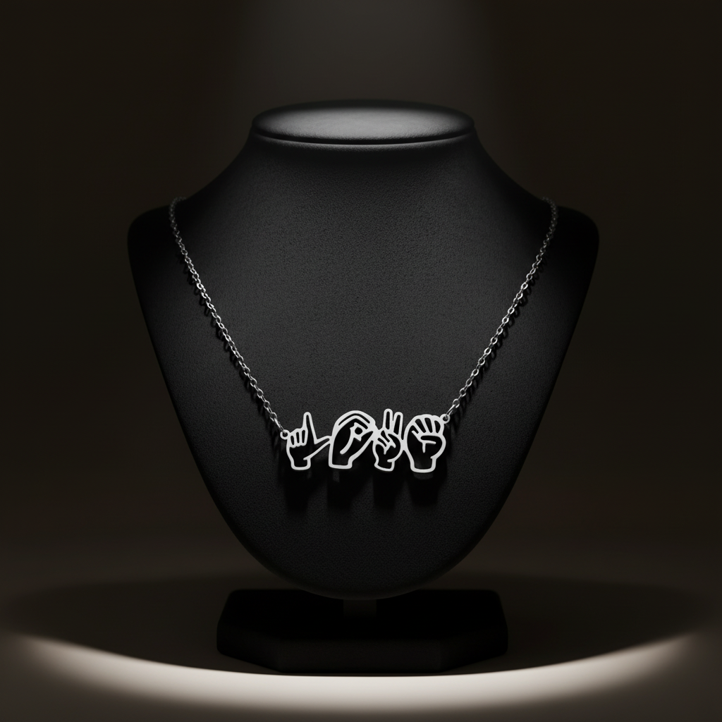 Personalized ASL Necklace