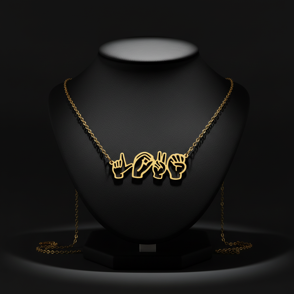 Personalized ASL Necklace