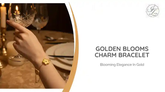 Golden Blooms Charm Bracelet by@Outfy